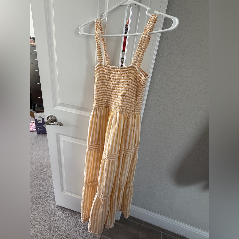 Marine Layer Cream and Yellow Striped Maxi Dress size small